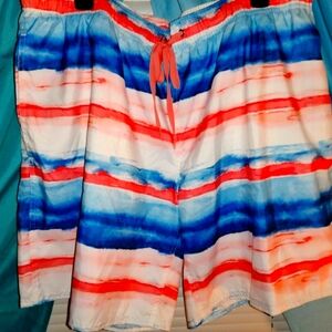 White & Blue Men's XXL Swim Shorts